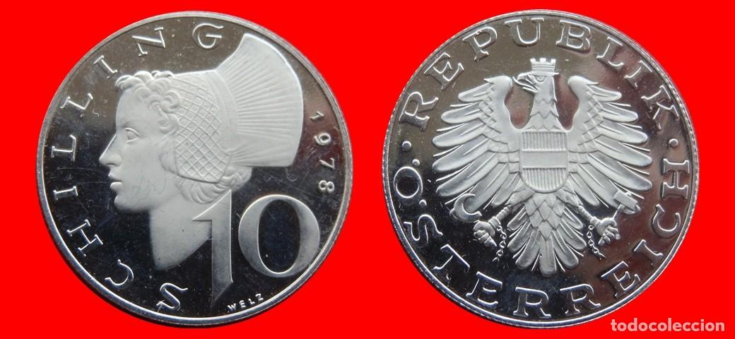 Monedas antiguas de Europa: 10 CHELINES SCHILLING 1978 SIN CIRCULAR-FDC AUSTRIA-8586SC