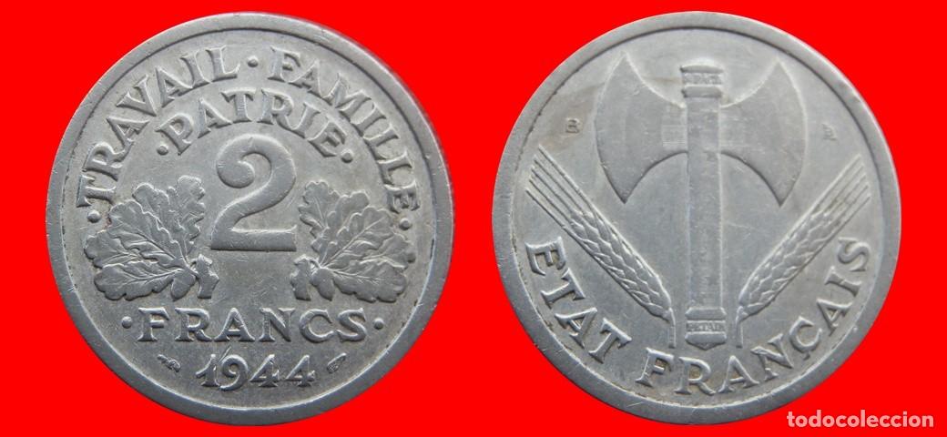 Monedas antiguas de Europa: 2 FRANCOS 1944B ALUMINIO FRANCIA-139436