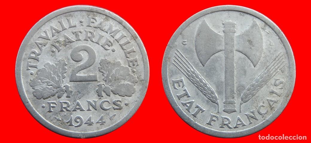 Monedas antiguas de Europa: 2 FRANCOS 1944C ALUMINIO FRANCIA-139437