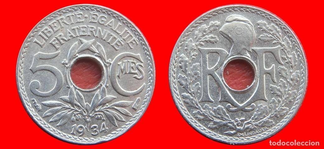 Monedas antiguas de Europa: 5 CENTMOS 1934 FRANCIA-139443