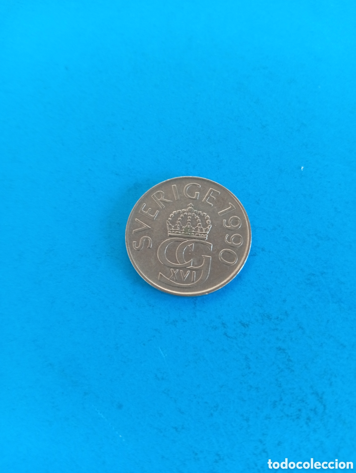 Old Coins of Europe: 5 coronas de Suecia 1990
