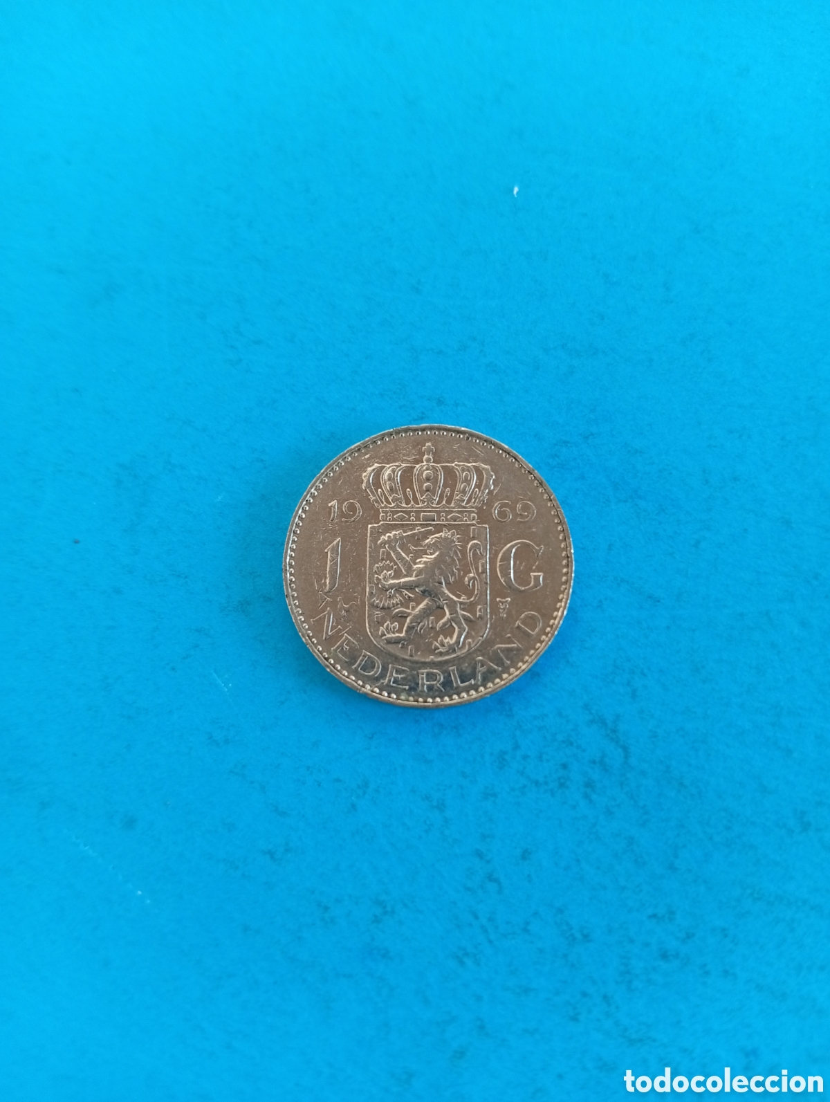 Monedas antiguas de Europa: 1 gulden de Holanda 1969