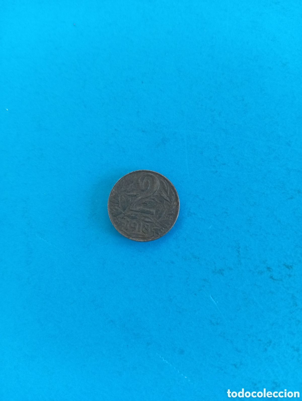 Monedas antiguas de Europa: 2 heller de Austria 1918 - Foto 1