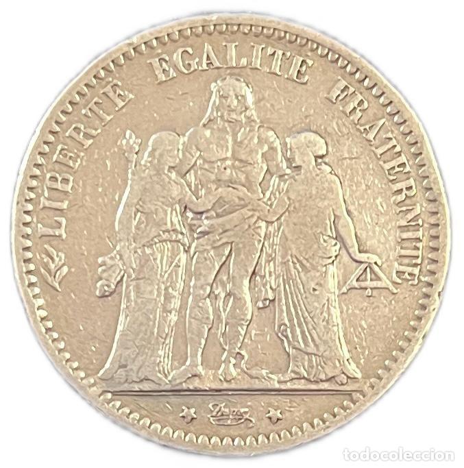 Monedas antiguas de Europa: FRANCIA. 3&ordf; REP&Uacute;BLICA. 5 FRANCOS 1.876 PAR&Iacute;S. PLATA