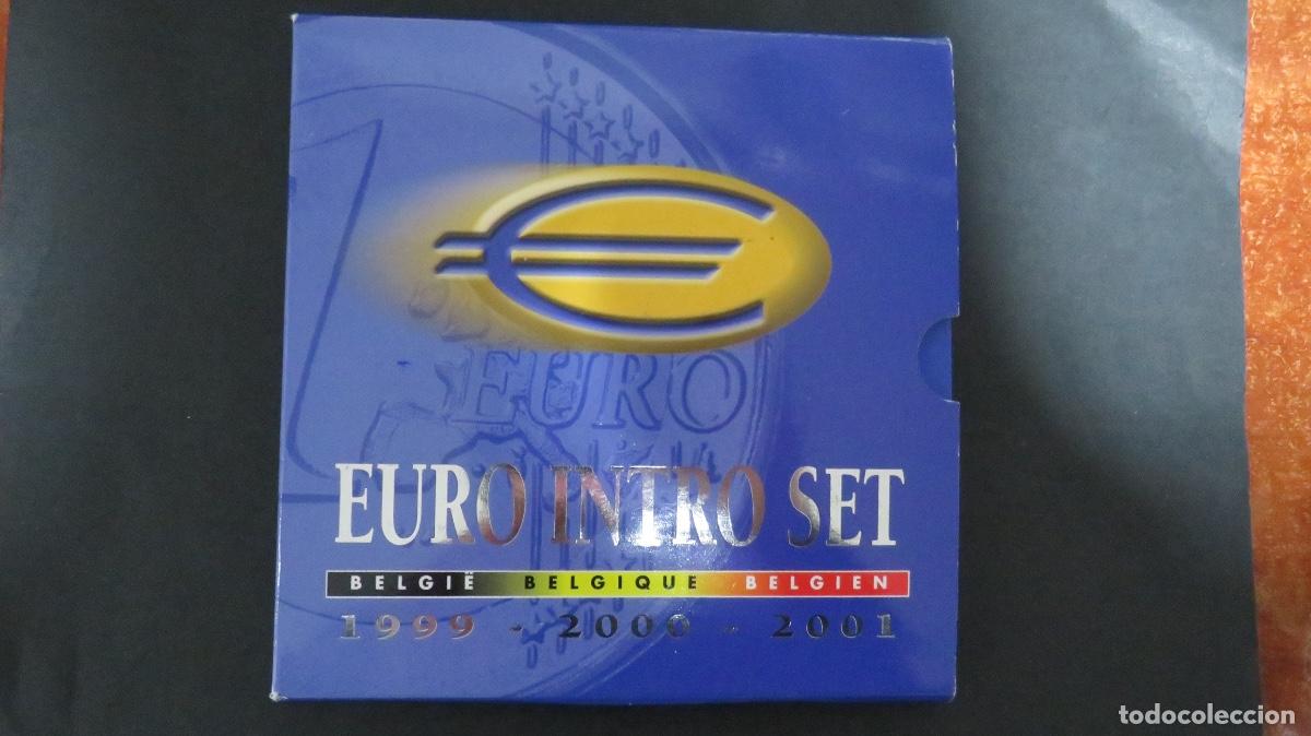 Moedas antigas da Europa: Euro set Belgica 1999 ,2000, 2001