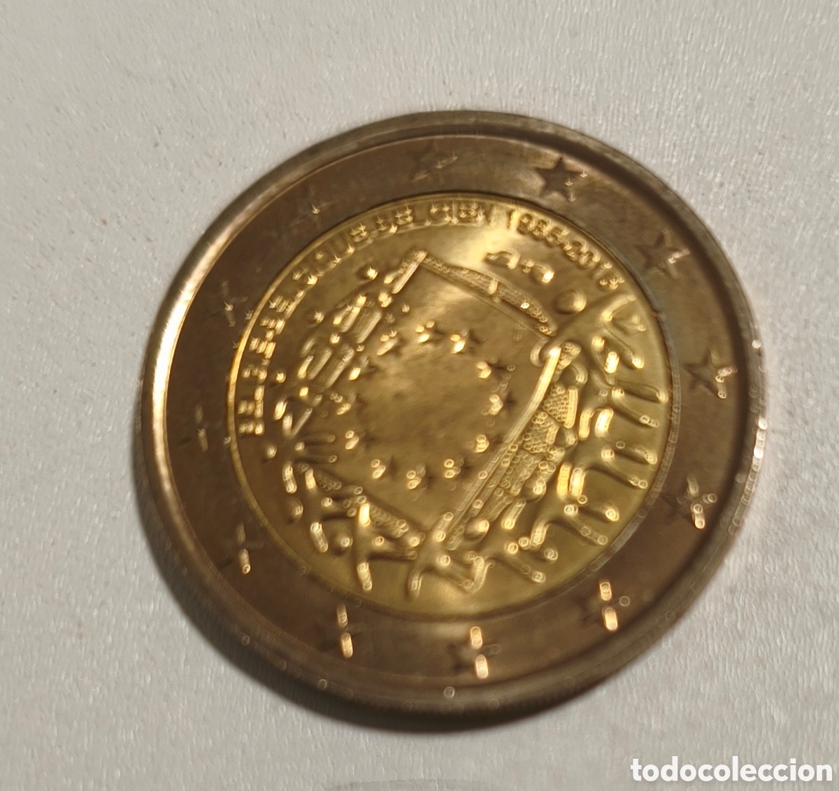 Monedas antiguas de Europa: 2 EUROS BELGICA 2015. ANIVERSARIO BANDERA UE SC