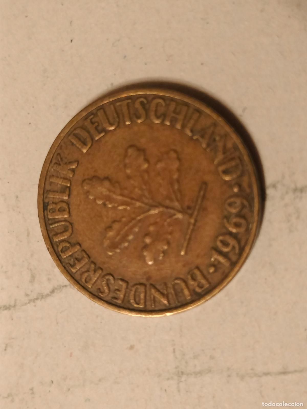 Moedas antigas da Europa: MONEDA DE ALEMANIA 10 PFENNIG 1969 BUEN ESTADO VER FOTOS