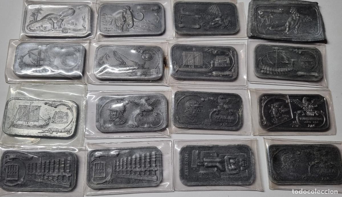 Monedas antiguas de Europa: 16 LINGOTES DE PLOMO ANIMALES PREHISTORICOS, BARCOS, PERSONAJES.....