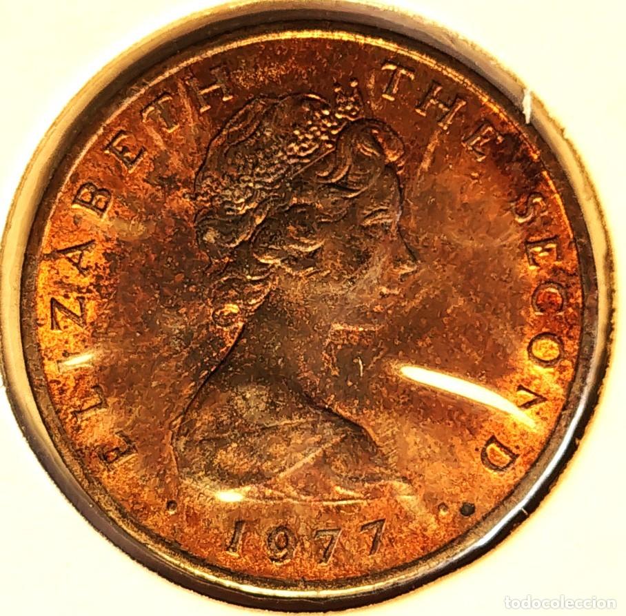 Old Coins of Europe: ISLA DE MAN (1970-2022) - 2 PENIQUES 1977 PM - REINA ISABEL II - A - 7,12 GR. BRONCE - DIAMETRO 25,9