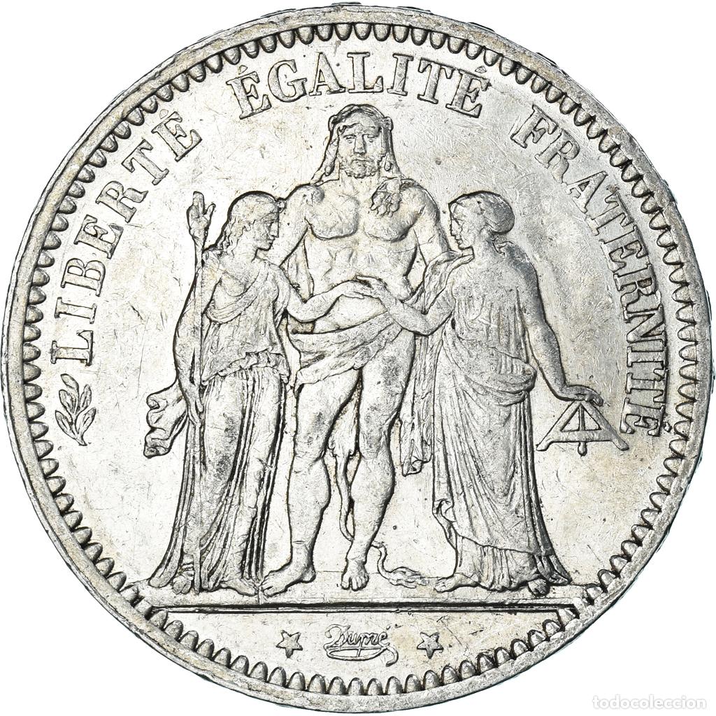 Alte M&uuml;nzen aus Europa: [#1111602] Moneda, Francia, Hercule, 5 Francs, 1873, Paris, MBC+, Plata, KM:820.1