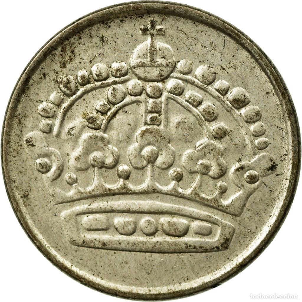 Monete antiche di Europa: [#683934] Moneda, Suecia, Gustaf VI, 25 &Ouml;re, 1955, MBC, Plata, KM:824