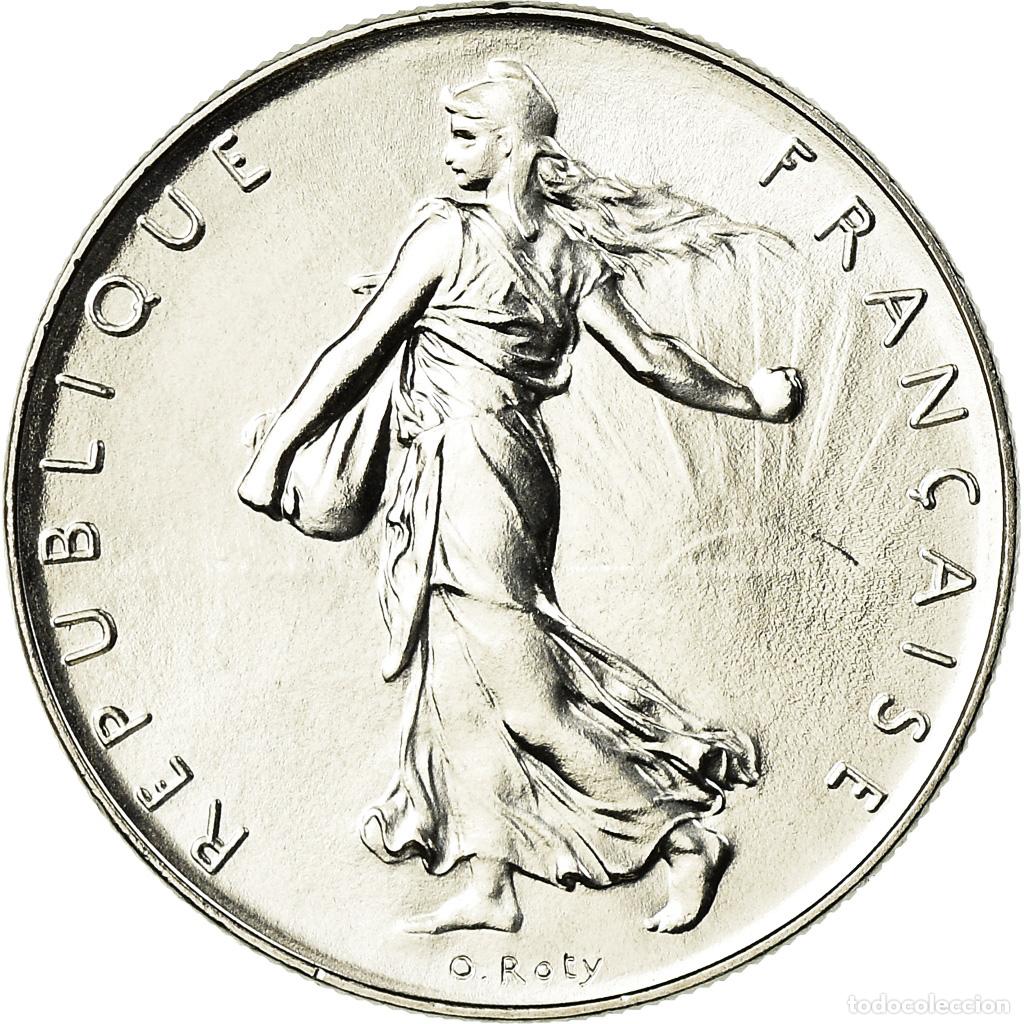 Old Coins of Europe: [#755120] Moneda, Francia, Semeuse, Franc, 1977, Paris, FDC, N&iacute;quel, KM:925.1