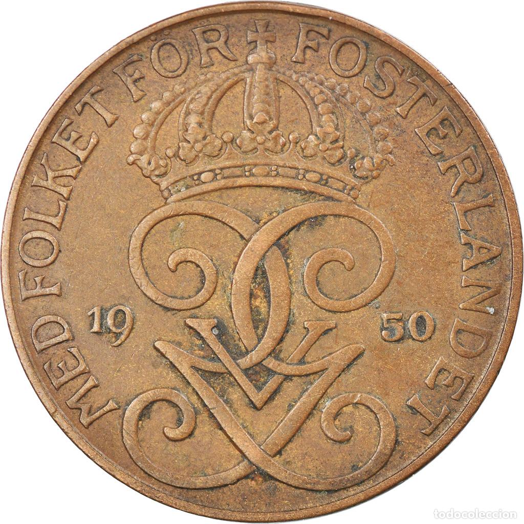 Alte M&uuml;nzen aus Europa: [#813314] Moneda, Suecia, Gustaf V, 5 &Ouml;re, 1950, MBC, Bronce, KM:779.2