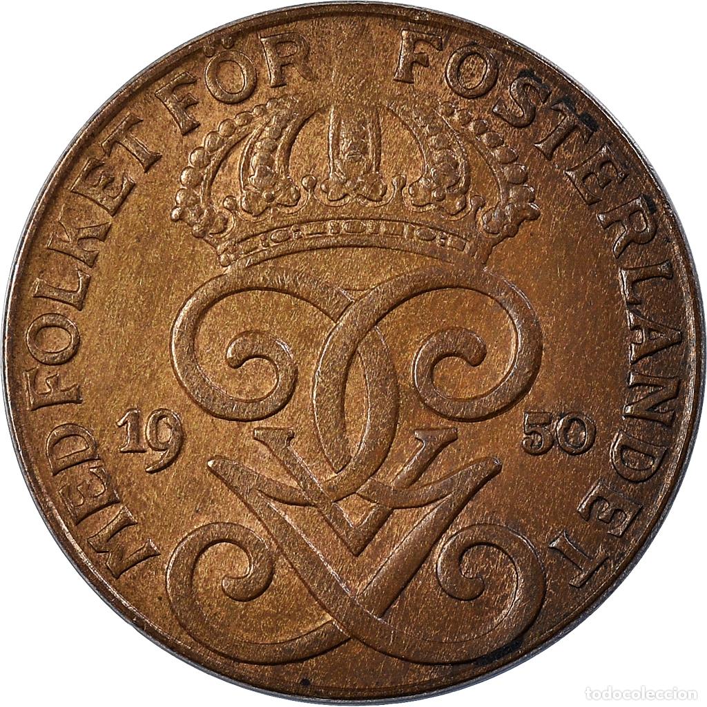 Alte M&uuml;nzen aus Europa: [#1031995] Moneda, Suecia, Gustaf V, 2 &Ouml;re, 1950, MBC+, Bronce, KM:778