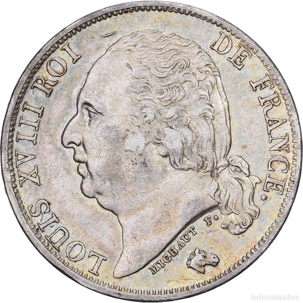 Monete antiche di Europa: [#1509698] Francia, Louis XVIII, 1 Franc, 1817, Paris, Plata, MBC+
