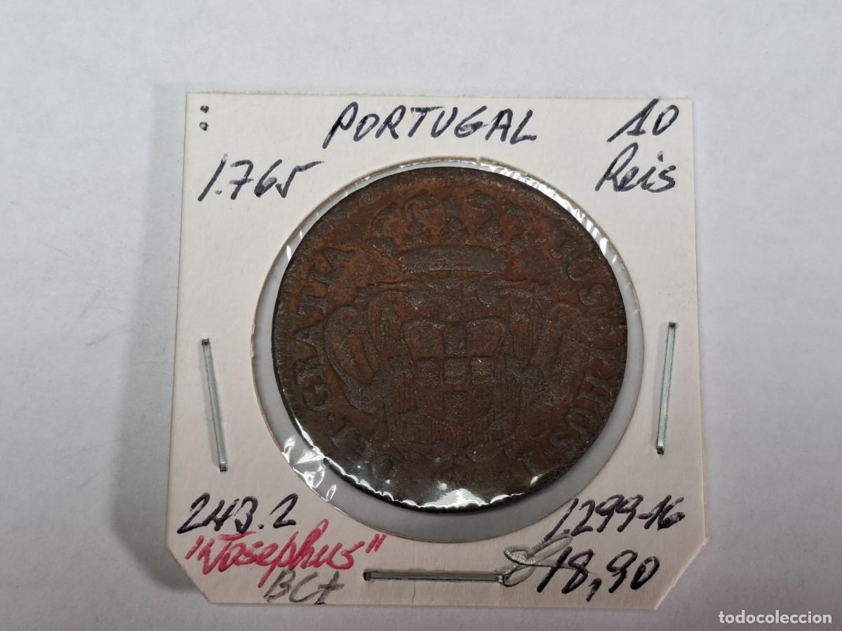 Monedas antiguas de Europa: 10 REIS de 1765 KM 243.2 PORTUGAL en BC+