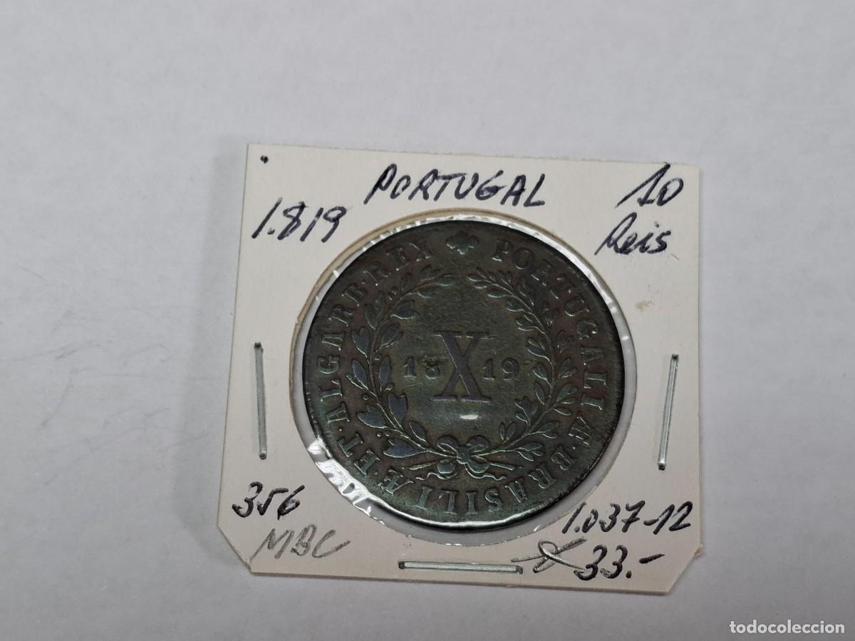 Monedas antiguas de Europa: 10 REIS de 1819 KM 356 PORTUGAL en MBC