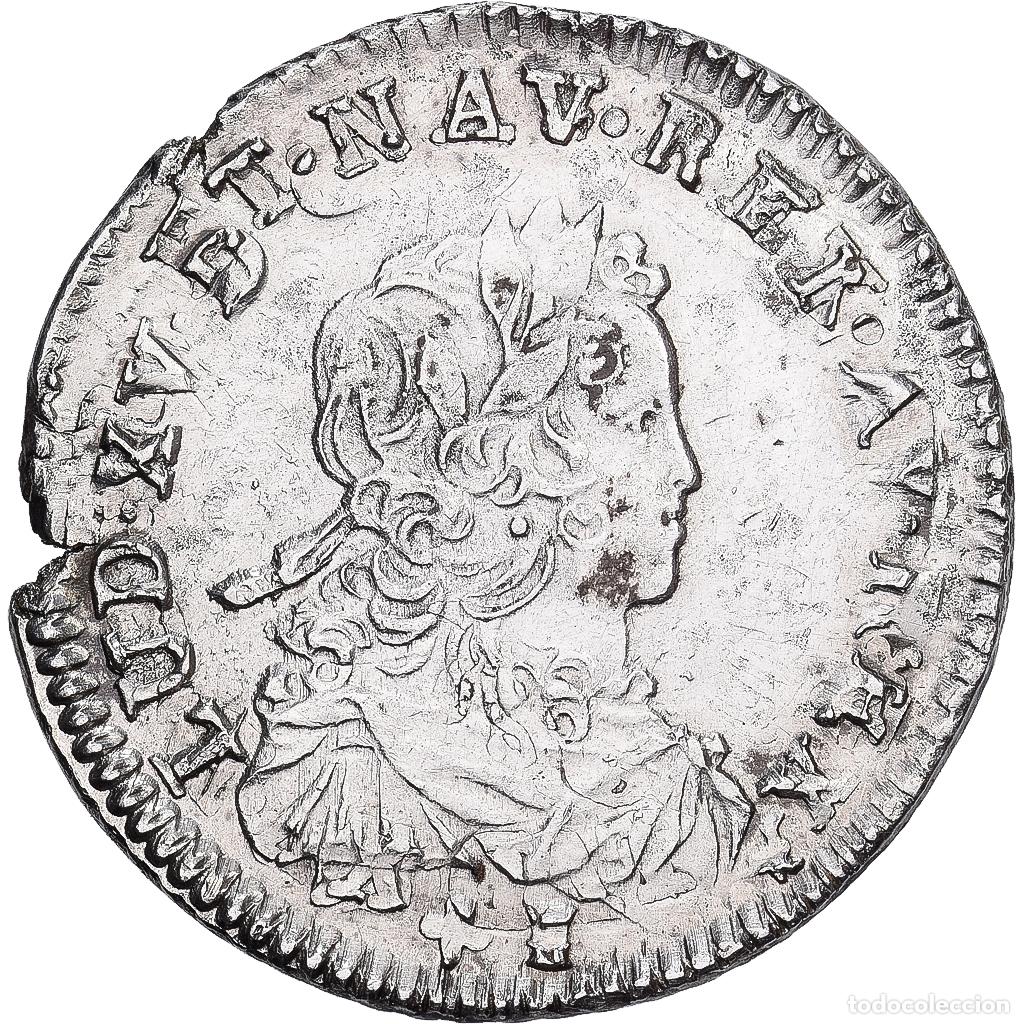 Alte M&uuml;nzen aus Europa: [#1550033] Francia, Louis XV, 20 Sols,1/6 &Eacute;cu de France, 1722, Montpellier