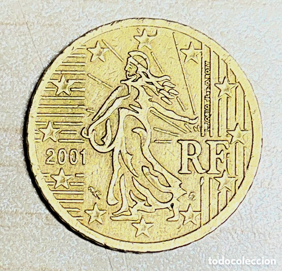Monedas antiguas de Europa: Moneda 50 c&eacute;ntimos RF 2001 - Foto 1