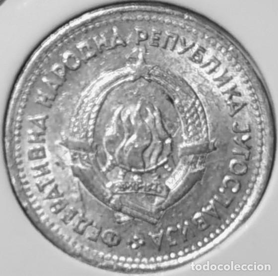 Monete antiche di Europa: YUGOSLAVIA (1945-1992) - 1 DINAR 1953 - B - 0,90 GR. ALUMINIO - DIAMETRO 19,80 mm - KM#30 - MB