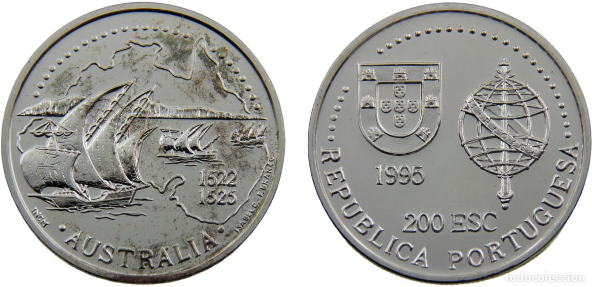Alte M&uuml;nzen aus Europa: Portugal Third Republic 1995 200 Escudos Australia