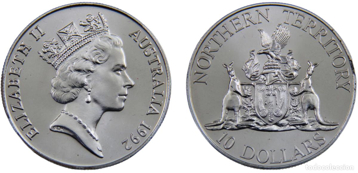 Old Coins of Europe: Australia Commonwealth Elizabeth II 1992 10 Dollars Northern Territory