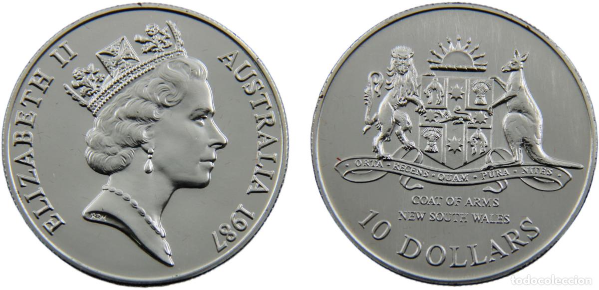Monedas antiguas de Europa: Australia Commonwealth Elizabeth II 1987 10 Dollars New South Wales