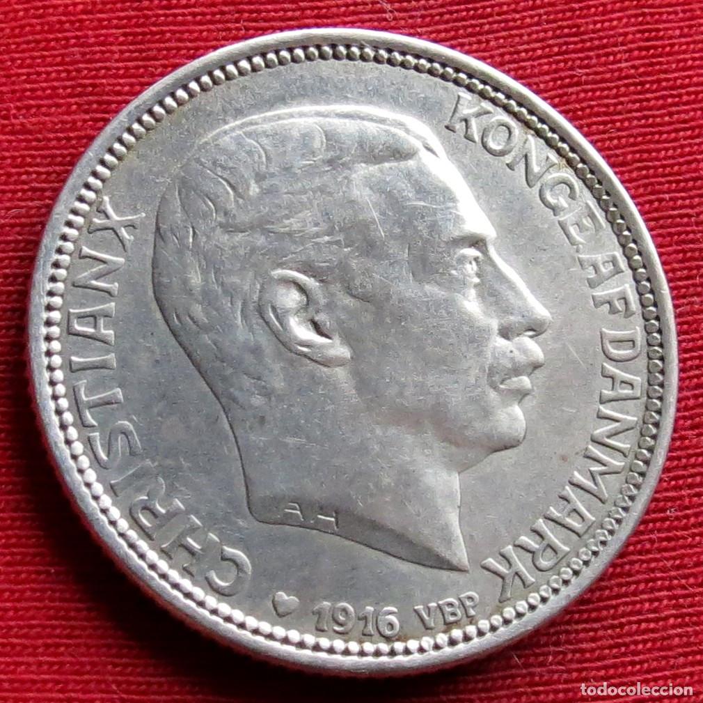 Monedas antiguas de Europa: Dinamarca 2 kroner 1916 - Foto 2
