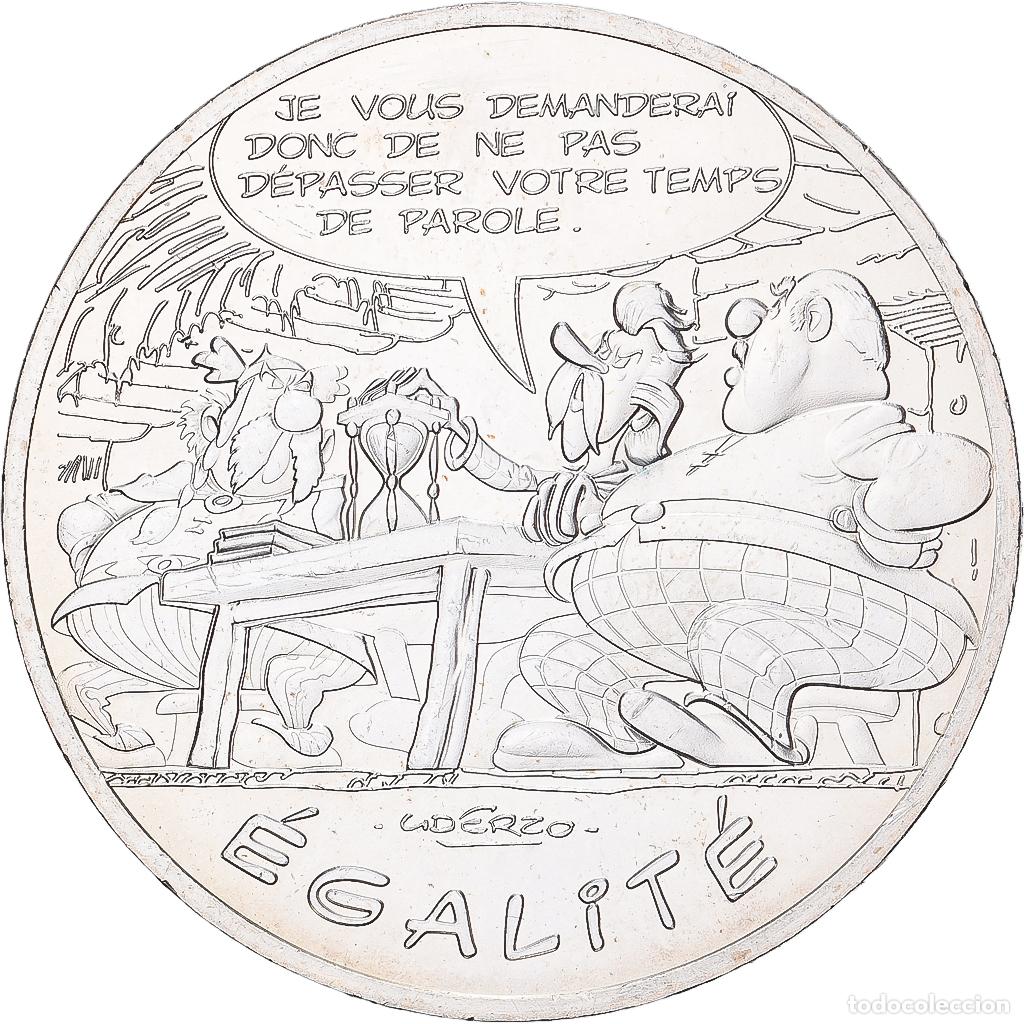 Moedas antigas da Europa: [#1512419] Francia, 10 Euro, Ast&eacute;rix &Eacute;galit&eacute; (Cadeau de C&eacute;sar), 2015, Paris, Plata, SC