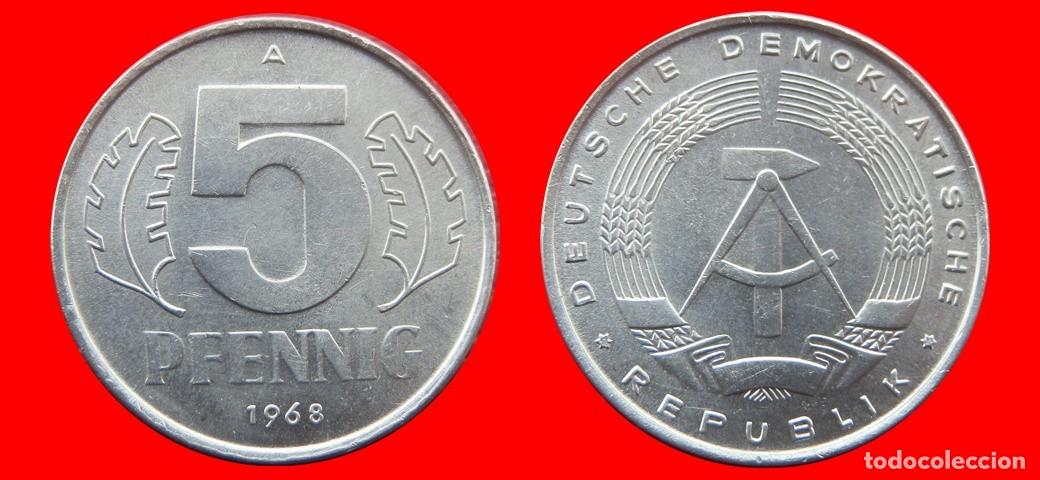 Monedas antiguas de Europa: 5 PFENNIG 1968A ALEMANIA REPUBLICA DEMOCRATICA DDR-139623