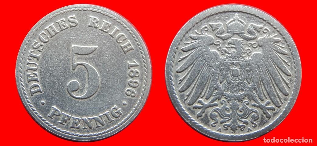 Monedas antiguas de Europa: 5 PFENNIG 1896A IMPERIO ALEMANIA-139646