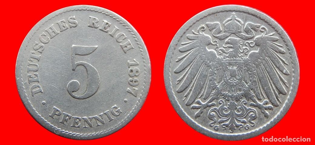 Monedas antiguas de Europa: 5 PFENNIG 1897G IMPERIO ALEMANIA-139648