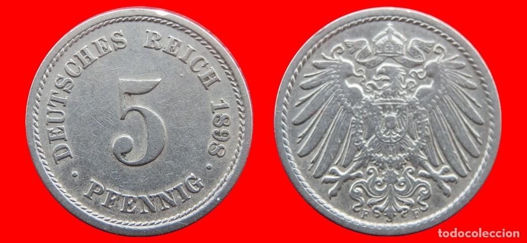 Monedas antiguas de Europa: 5 PFENNIG 1898F IMPERIO ALEMANIA-139650