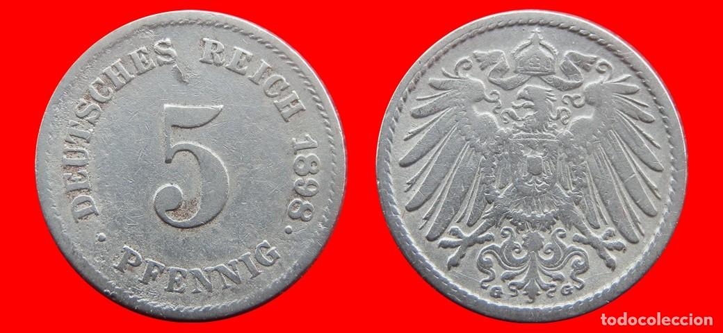Monedas antiguas de Europa: 5 PFENNIG 1898G IMPERIO ALEMANIA-139651