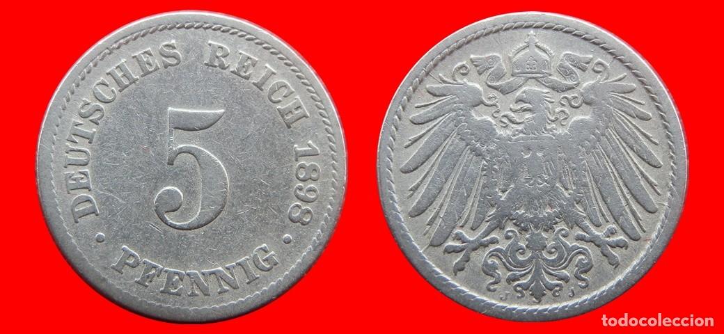 Monedas antiguas de Europa: 5 PFENNIG 1898J IMPERIO ALEMANIA-139652