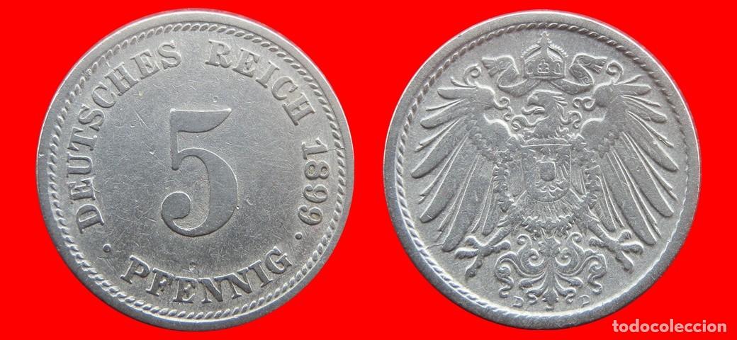 Monedas antiguas de Europa: 5 PFENNIG 1899D IMPERIO ALEMANIA-139654
