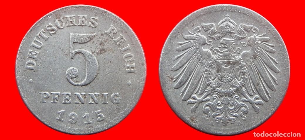 Monedas antiguas de Europa: 5 PFENNIG 1915A HIERRO IMPERIO ALEMANIA-139660
