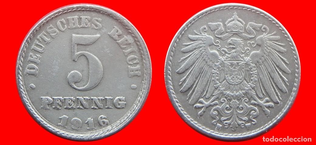 Monedas antiguas de Europa: 5 PFENNIG 1916F HIERRO IMPERIO ALEMANIA-139662