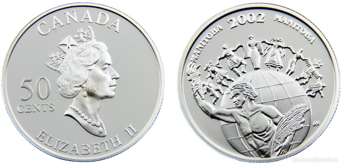 Monedas antiguas de Europa: Canada Commonwealth Elizabeth II 2002 50 Cents Manitoba Folklorama