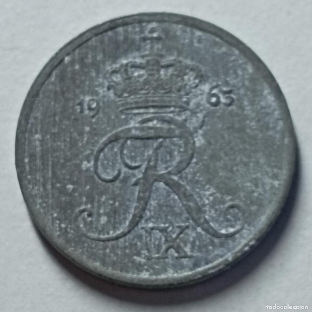 Monedas antiguas de Europa: Moneda de Dinamarca 1 ore de 1965 - Foto 1