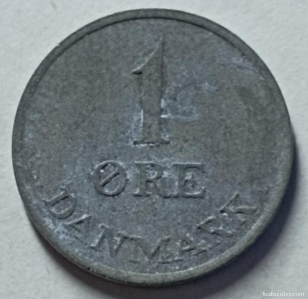 Monedas antiguas de Europa: Moneda de Dinamarca 1 ore de 1965 - Foto 2