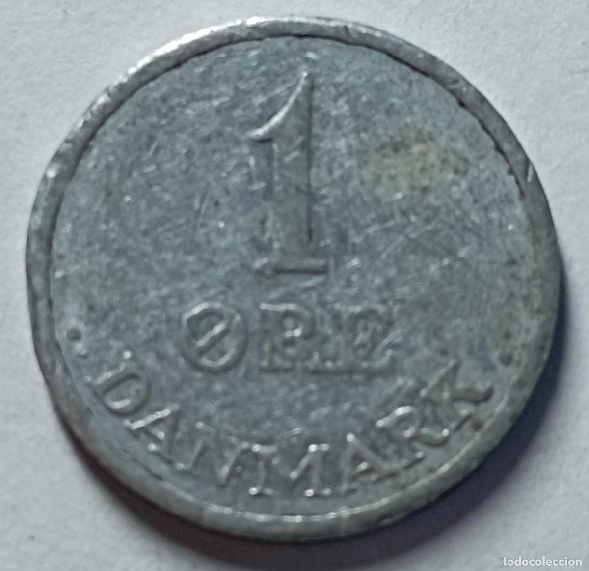Monedas antiguas de Europa: Moneda de Dinamarca 1 ore de 1970 - Foto 2