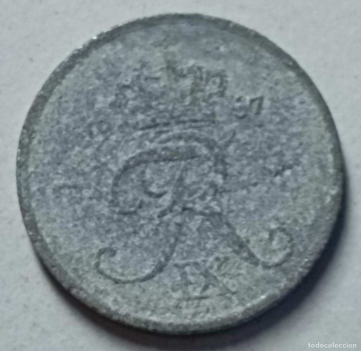 Monedas antiguas de Europa: Moneda de Dinamarca 1 ore de 1967 - Foto 1