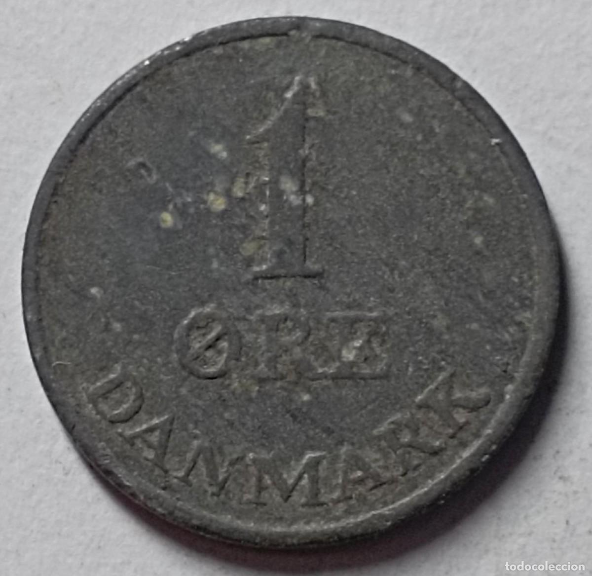 Monedas antiguas de Europa: Moneda de Dinamarca 1 ore de 1959 - Foto 2
