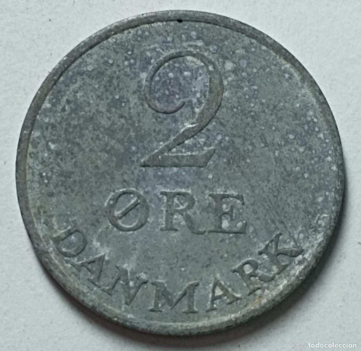 Monedas antiguas de Europa: Moneda de Dinamarca 2 ore de 1971 - Foto 2
