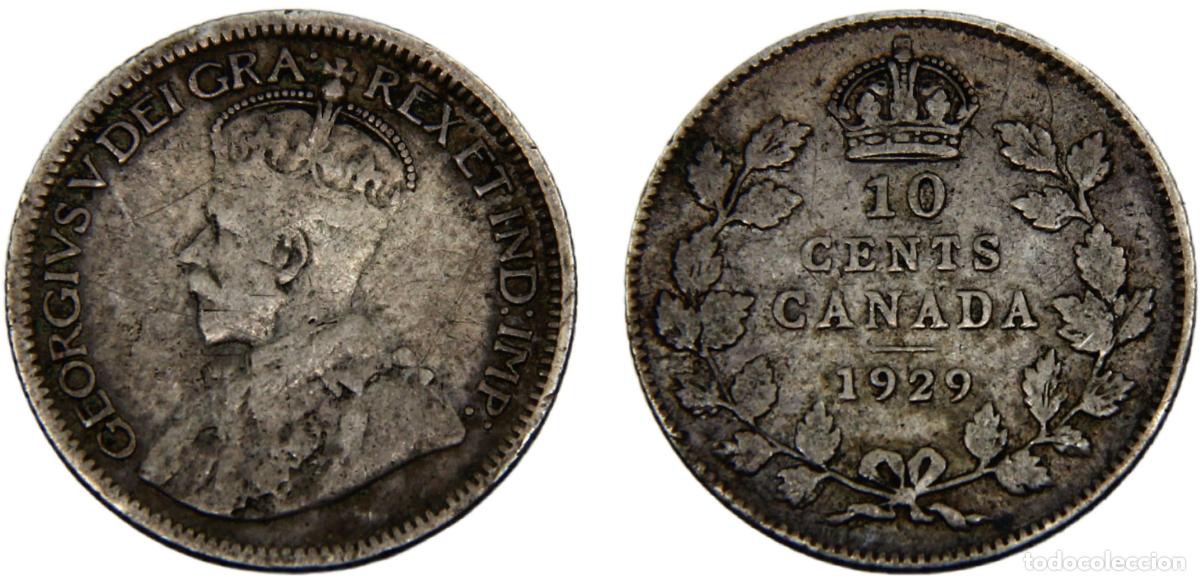 Moedas antigas da Europa: Canada George V 1921 10 Cents