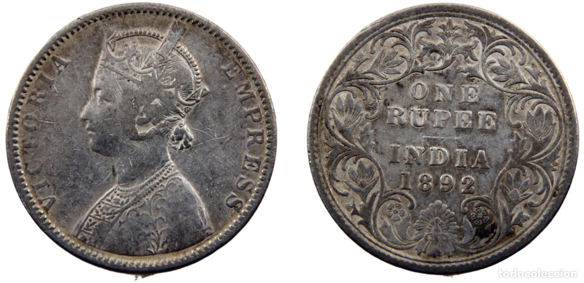Monete antiche di Europa: India - British Victoria 1892 1 Rupee