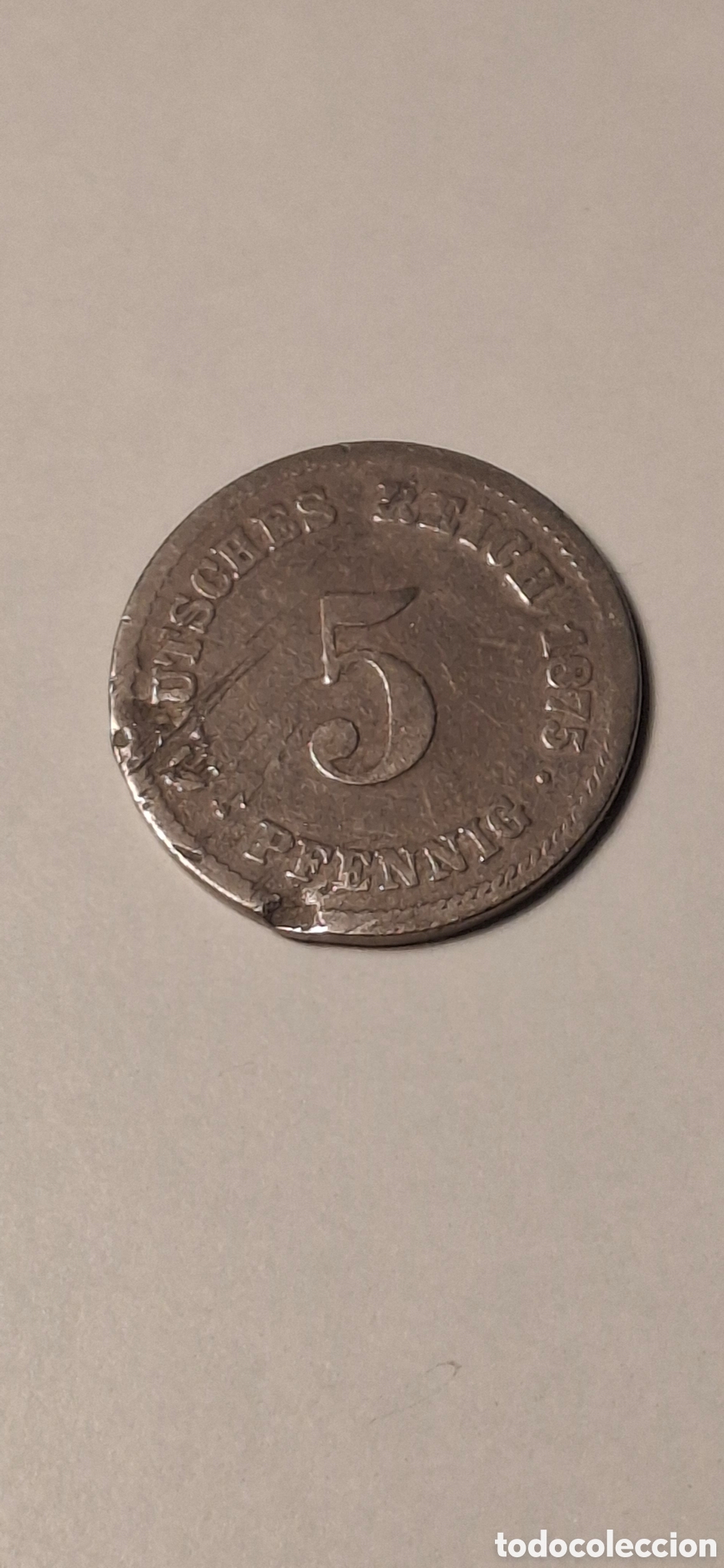Monete antiche di Europa: 5 Pfennig 1875 A Imperio Alem&aacute;n