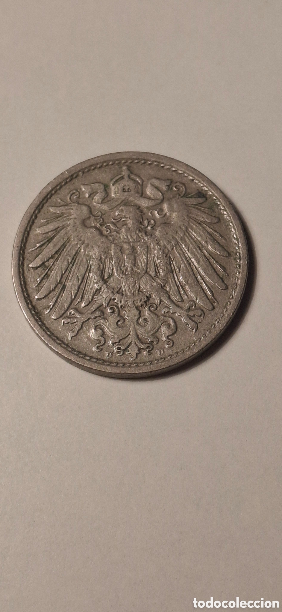 Monedas antiguas de Europa: 10 Pfennig 1908 D Imperio Alem&aacute;n - Foto 2