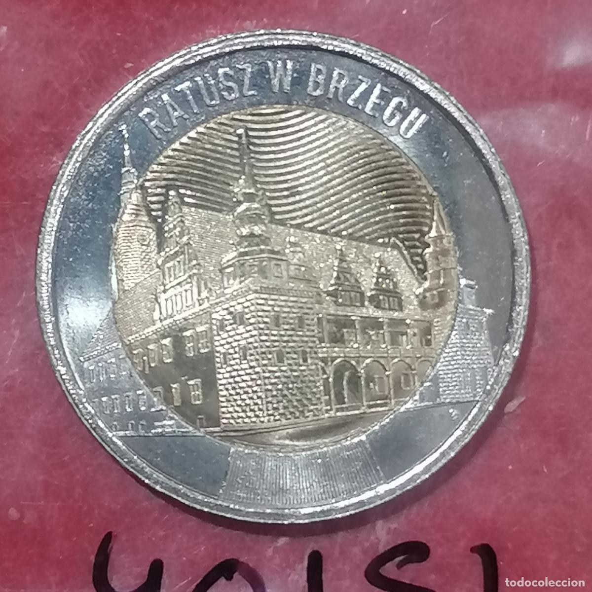 Monedas antiguas de Europa: Polonia 5 Sloty, 2025, Ayuntamiento de Brzeg, una moneda, eslotis, złotych, 40151 2 MO